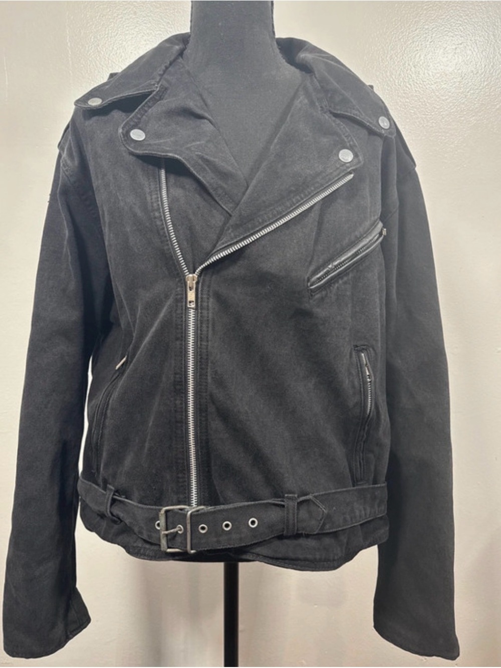 Vintage Harley Davidson Biker Motorcycle Jacket. Women XL